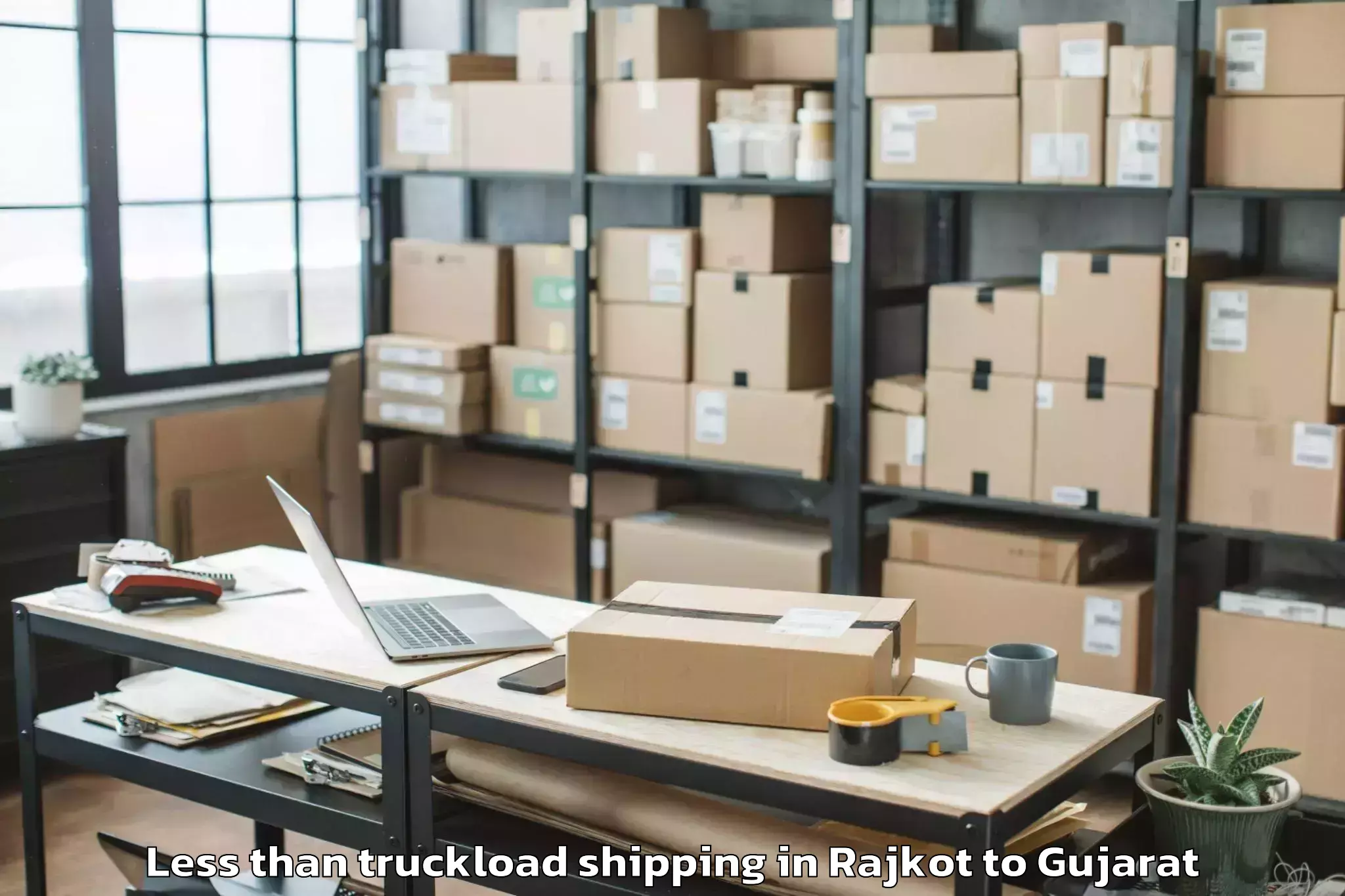 Hassle-Free Rajkot to Bhiloda Less Than Truckload Shipping